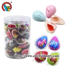China supplier dinosaur egg chewing bubble gum with jam