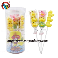 wholesale 3 in 1 animal duck shape lollipop candy sweet