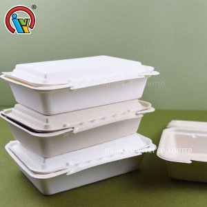 กล่องอาหารกลางวันแบบใช้แล้วทิ้งที่ย่อยสลายได้ทางชีวภาพ
